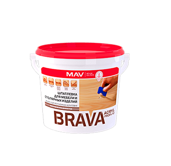 Шпатлевка BRAVA ACRYL PROFI-10 для мебели и столярных изделий (Беларусь) в Борисове