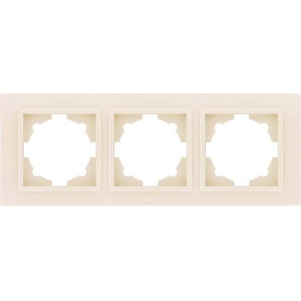 Рамка Zena 3-местная кремовая (Турция)