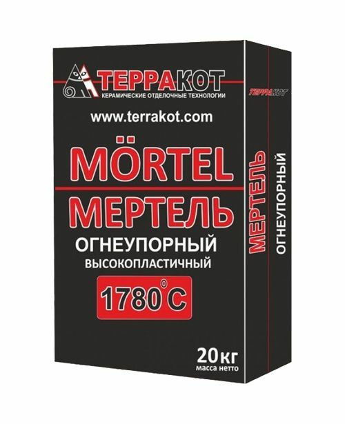 Смесь Мертель кладочная огнеупорная "Терракот" (20кг) (Россия) в Борисове