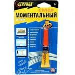 Клей моментальный 3 г СЕКУНДА (Россия)