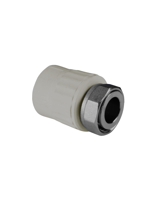 Муфта с накидной гайкой 20х1/2" серый Valfex (Россия)