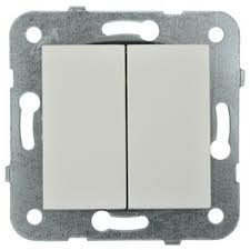 Выключатель 2-кл белый без рамки (Турция)