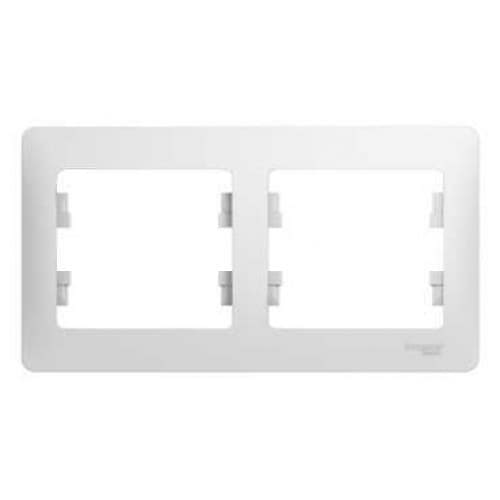 Рамка-2 Glossa горизонтальная (белая) (Латвия)