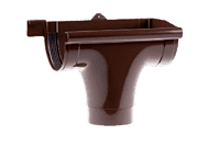 Ливнеприемник желоба проход коричневый (130) (Польша)