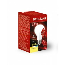 Лампа светодиодная LED A60 8W 220V E27 3000К BELLIGHT (Польша)