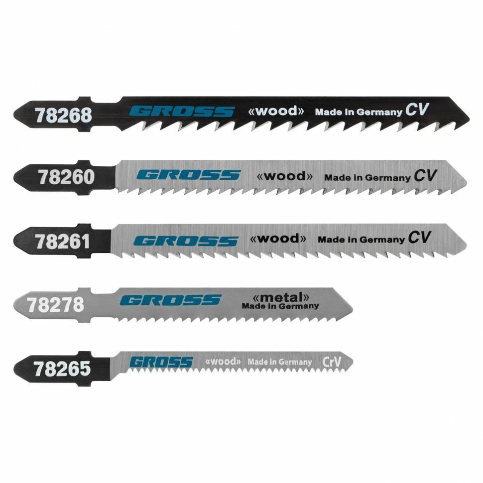 Набор полотен для электролобзика универсальный 5шт Gross (Германия)