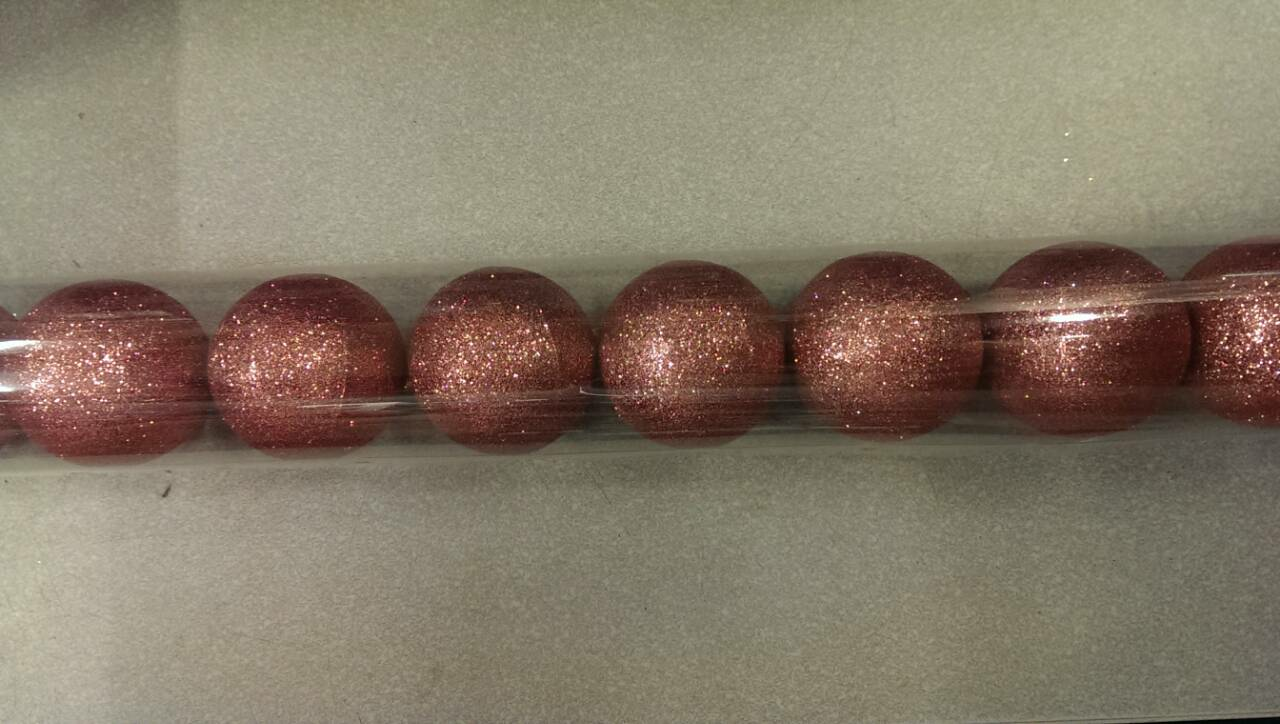 Шар елочный парча 80 мм (уп.5шт) розовый (Польша)