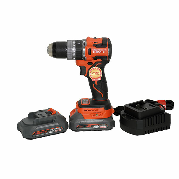 Аккумуляторная ударная дрель-шуруповерт 18В 0-7200/0-30000 уд/мин 65Нм 2 аккумулятора 2Ач кейс FT10888(10888) Felisatti (Китай)