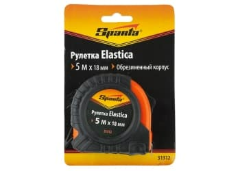 Рулетка Elastica 5м*18 мм обрезиненный корпус (Китай)