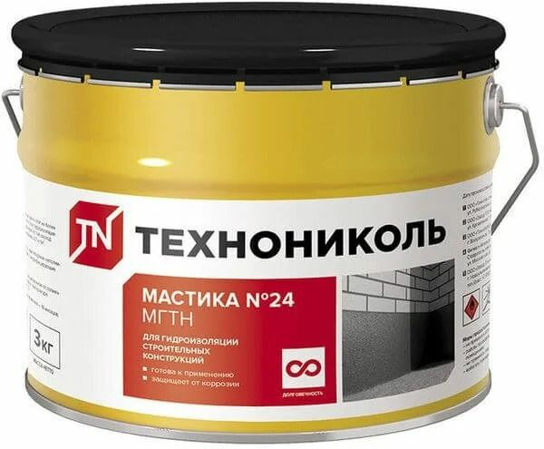 Мастика гидроизоляционная «Технониколь» №24 МГТН 3кг (Россия)