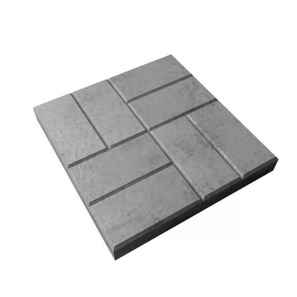 Плитка тротуарная 8 кирпичей серая 40*40
