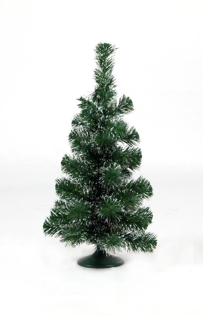 Ель маленькая синтетическая 45см зелено-белая (Китай)
