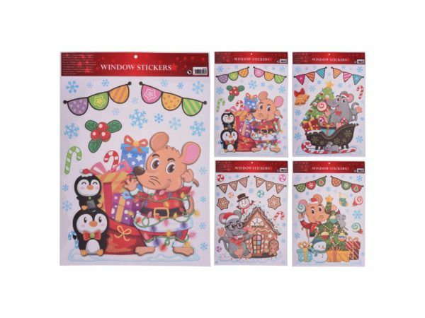 Набор наклеек декоративных "Новогодних" 27*36 см 1 лист (код 291425) (Китай)