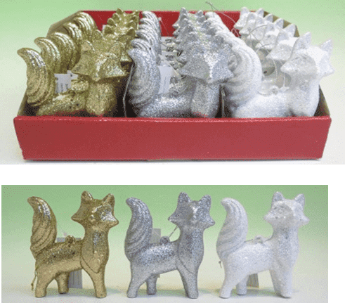 Сувенир новогодний "Лиса", 9,5 см (002740) (Китай)