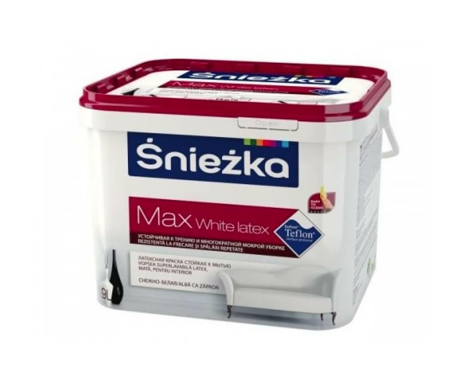 Краска SNIEZKA MAX WHITE LATEX (Польша)|купить Практик Борисов