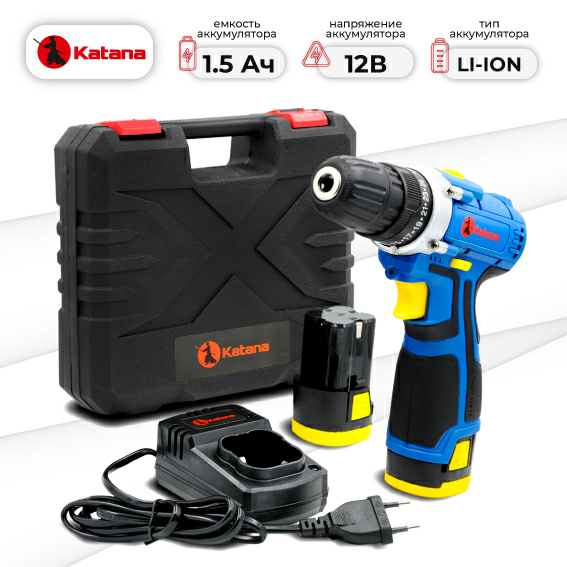 Дрель-шуруповерт аккумуляторный KATANA PRO drive 1215 (Китай)