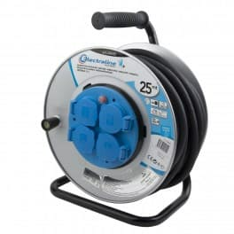 Удлинитель на катушке Electraline 49045 на 4 розетки ПВС сечением 3х2,5 мм2 25м (Латвия)