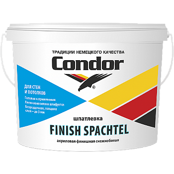 Шпатлевка финишная белая ВП 1 ПС Finish Spachtel ведро 1,5 кг (Беларусь)