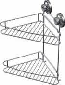 Полка 2-х ярусная угловая на присосках L3728-2 (Китай)