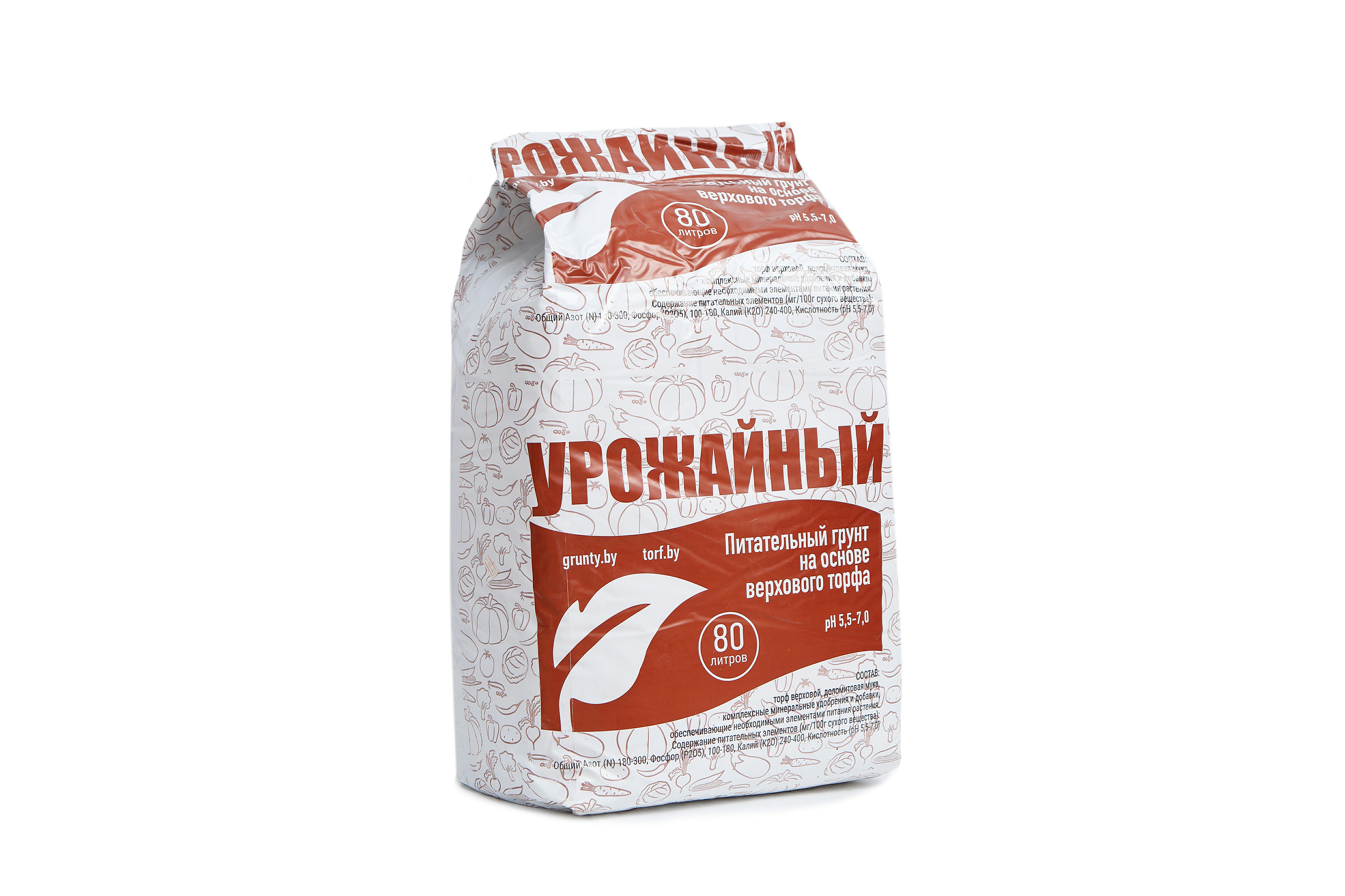 Грунт питательный урожайный Двина 80л (Беларусь)