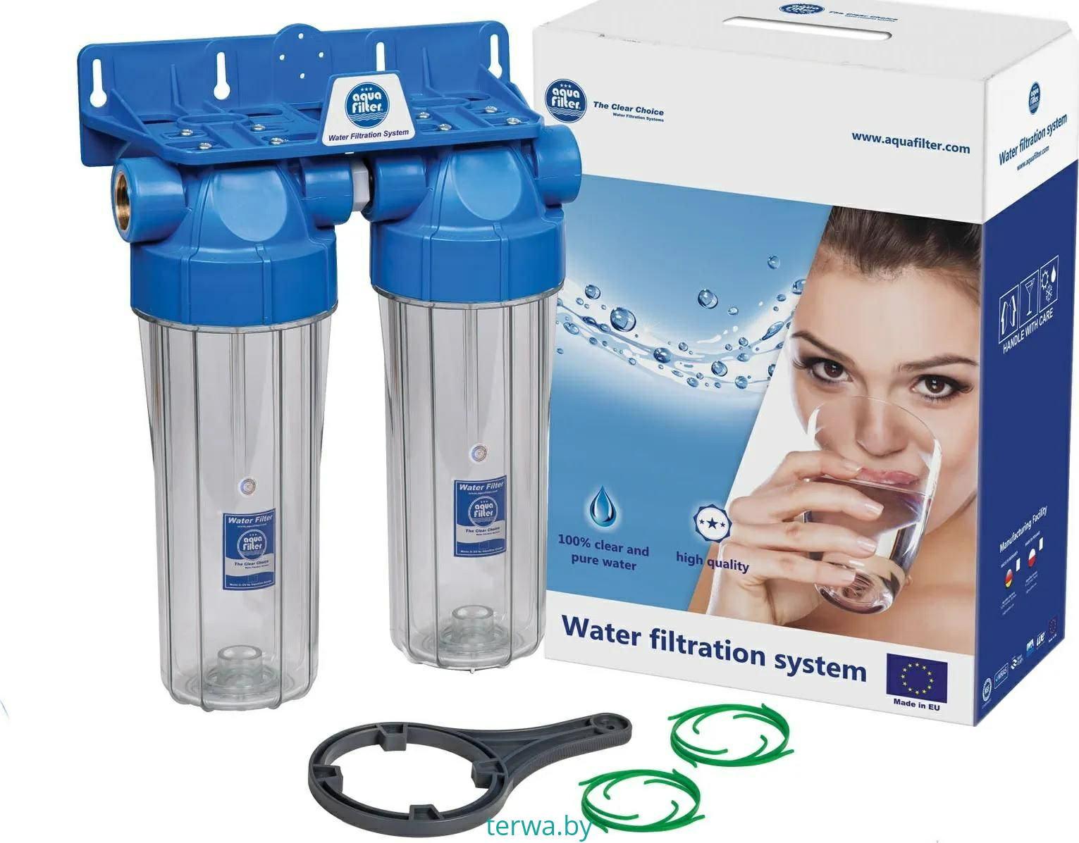 Двухступенчатая система фильтрации Aquafilter FHPRCL12-B-TWIN (Польша)