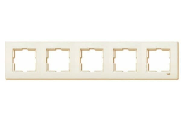 Рамка 5-местная универсальная кремовая (Турция)