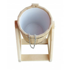 Обливное ведро 20л. с переливным устройством с пластиковой вставкой Липа (М-64) (Беларусь)