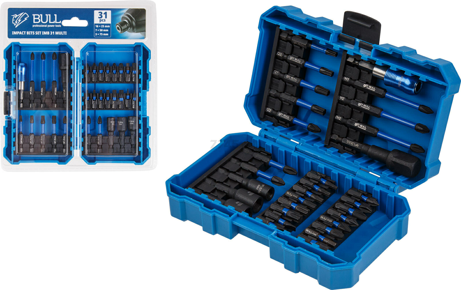 Набор бит ударных BULL Impact IMB 31 Multi в кейсе (Китай)
