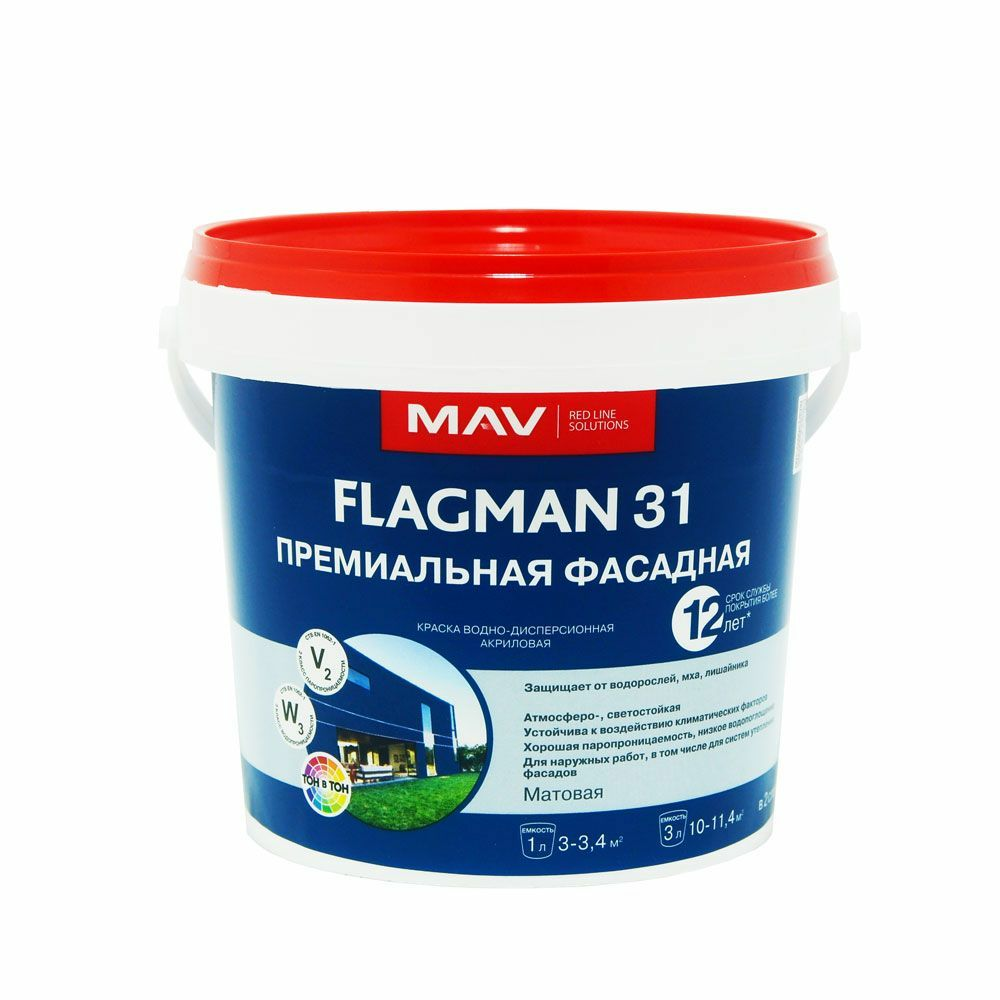 Краска MAV FLAGMAN 31 премиальная фасадная в Борисове