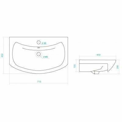 Умывальник Santek Балтика 70 мебельный Умывальник Santek Балтика 70 мебельный