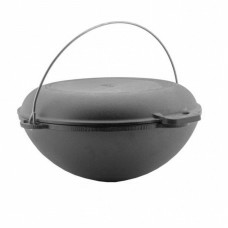 Казан чугунный походный татарский 12л с крышкой сковородой (Россия)