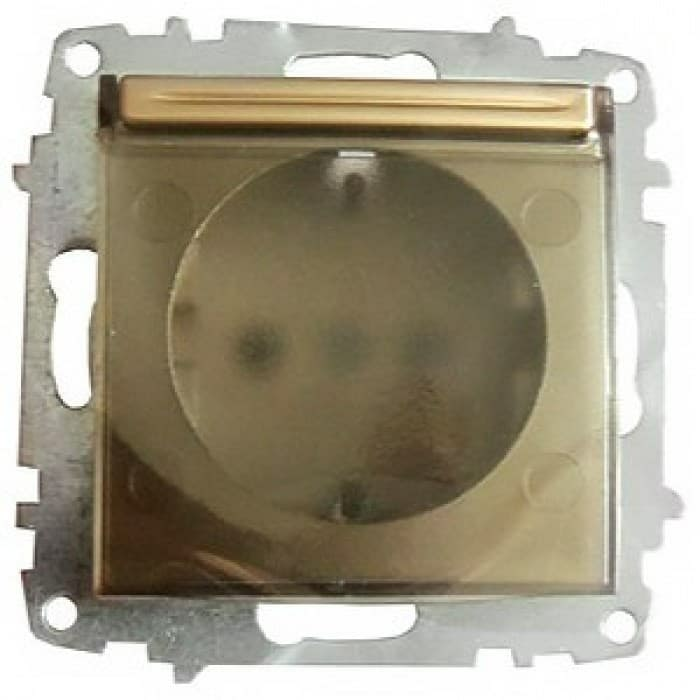 Розетка Zena модуль титан с крышкой с заземлением (Турция)