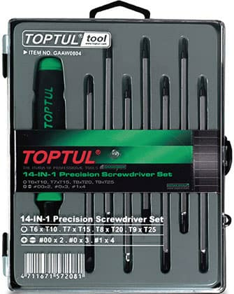 Набор отверток 14 в 1 TOPTUL GAAW0804 (Тайвань)