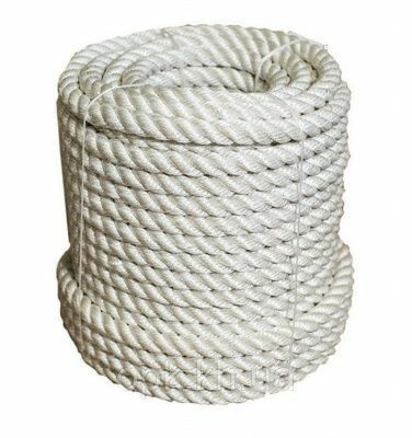 Канат джутовый белый D6 мм длина 50 м (Беларусь)