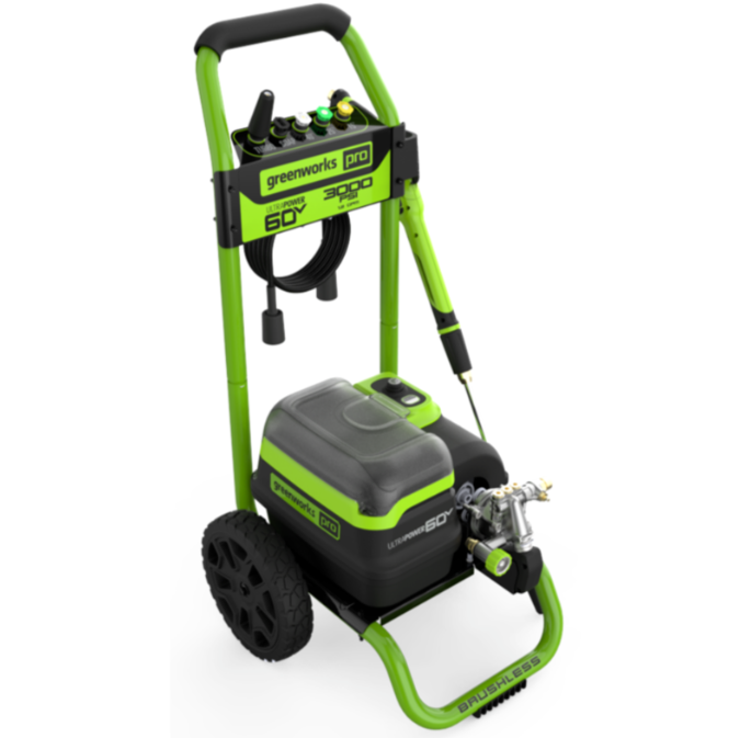 Мойка высокого давления аккумуляторная Greenworks 60V GDPW60DP 250бар с аккумуляторм и зарядным устройством (Китай)