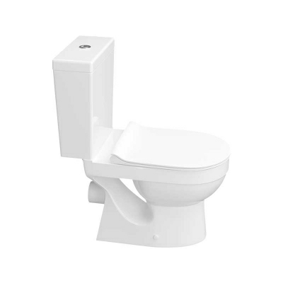 Напольный унитаз Бергамо Нова двухрежимный (сиденье Slim с микролифтом) (Беларусь)