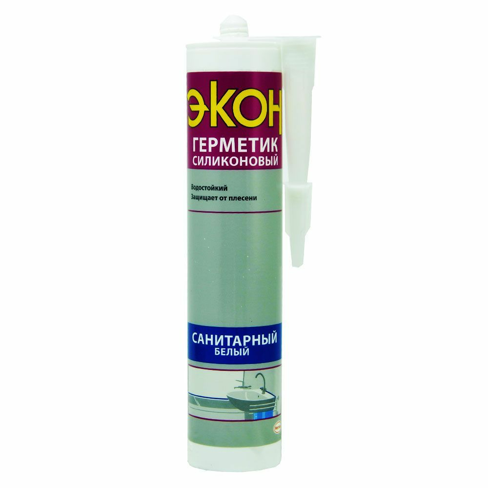 Герметик ЭКОН санитарный белый 280мл (Эстония)|купить Практик Борисов
