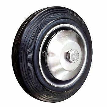 Колесо на ось, черная резина (80), C 46 (Россия)