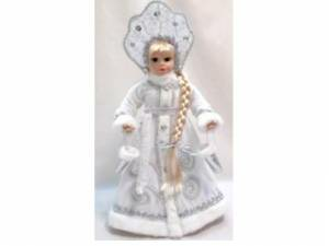 Новогодний сувенир Снегурочка 51 см серебряная шуба (Китай) Новогодний сувенир Снегурочка 51 см серебряная шуба (Китай)