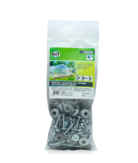 Комплект крепления для теплицы (металлический каркас) ЕКТ 4,2х19 мм 50 шт белый (Россия)