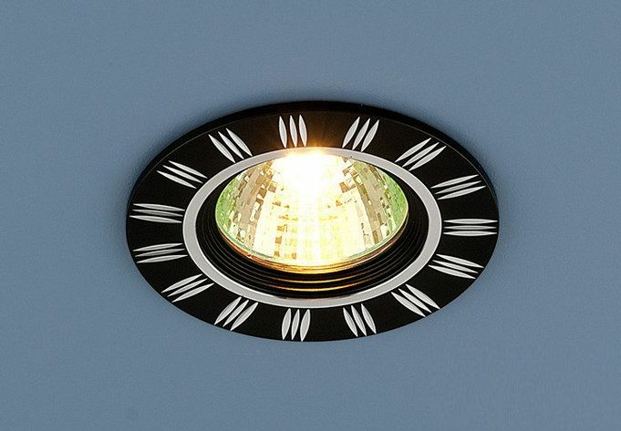 Алюминиевый точечный светильник 5814 MR16 BK/CH черный/хром (Россия)