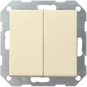 Выключатель Zena 2-клавишный кремовый (Турция)