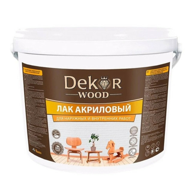 Лак акриловый универсальный матовый DEKOR (Россия) в Борисове
