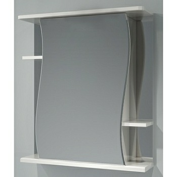 Шкаф зеркальный "Волна" 62 б/о белый (Россия)