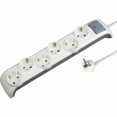 Удлинитель 6 розеточный кабель ПВС 3Х1,0 мм2 2м (Латвия)