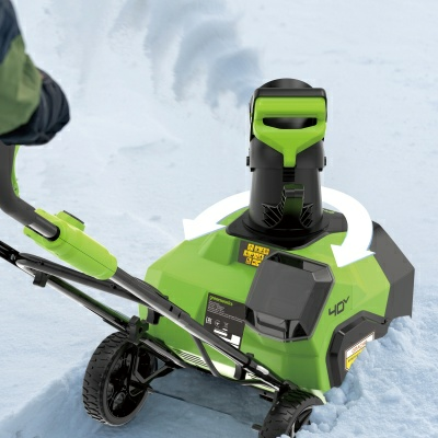 Снегоуборщик аккумуляторный Greenworks 40V G40ST40 1хАКБ 4Ач и ЗУ 40см 2603607UB (Китай)