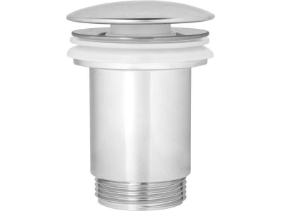 Выпуск для умывальника click/clack большая крышка с переливом хром 1 1/4" AV Engineering (Китай)