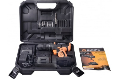 Дрель-шуруповерт аккумуляторный Вихрь ДА-18Л-2КУ/Б (2,0 А/ч) (Китай)