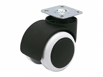 Опора колёсная d-50мм на площадке резиновый ход STARFIX (Китай)