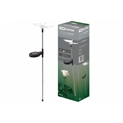 Светильник на солнечной батарее TDM СС "Бабочка", сталь, меняет цвет 1/12 (Россия)